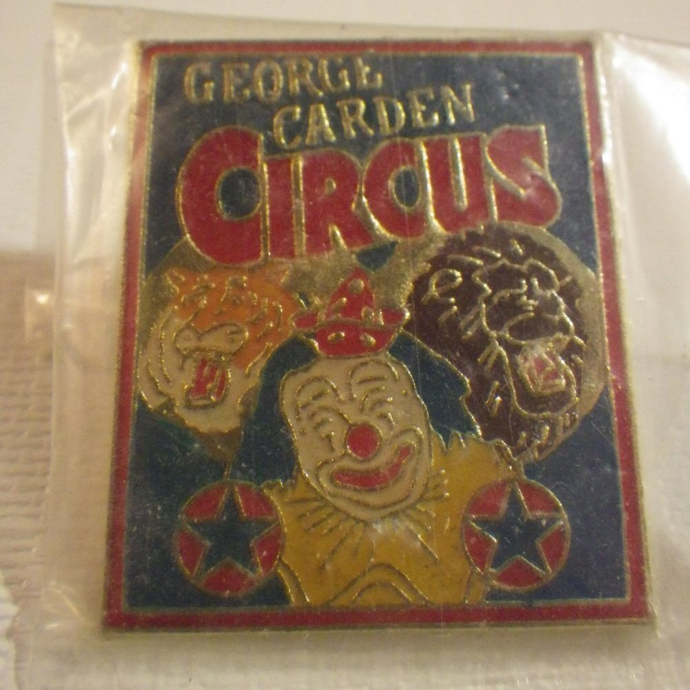 Vintage George Carden Circus Lion Tiger Clown Pin